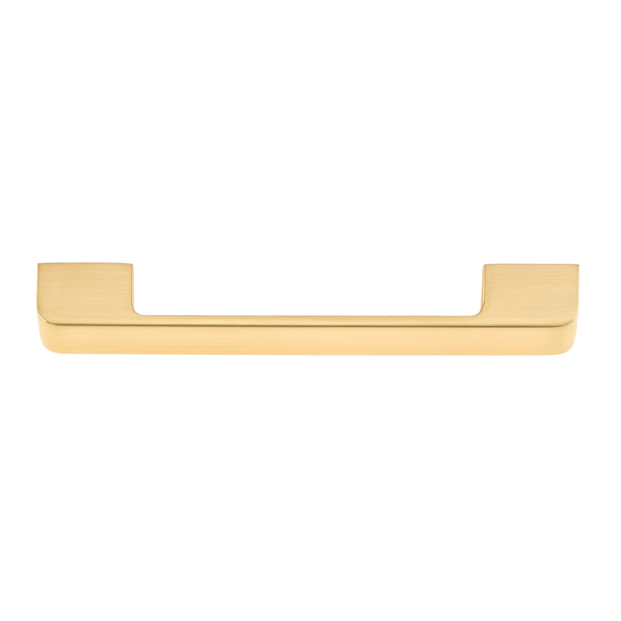 Utopia Alley 5pcs Marino Pull Handle - Decorative Cabinet Drop Pull Handles- Vintage Cabinet Hardware with Hand Finished Brushed Brass - Metal Drawer Pull Handle, 5.0" Center to Center