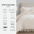 thumbnail image 4 of Mainstays All in One Reversible Comforter and Sheet set- 11 Piece, Queen, Cream Ruffle, 4 of 15