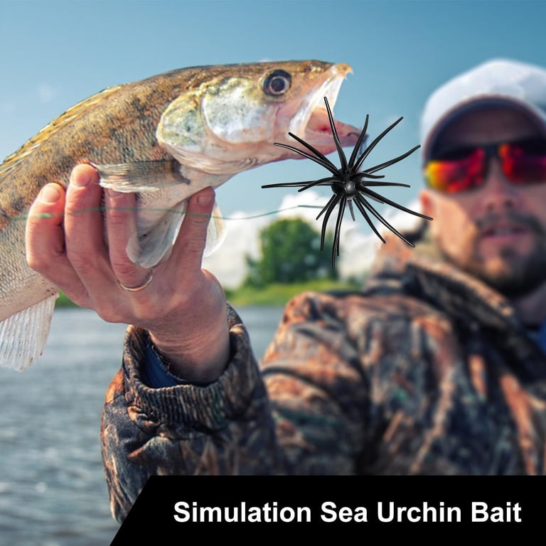 bass fishing accessories for home Sea Bass Fishing Lures, Silicone Dice Bait Sea Urchin Simulation Tear  Resistant Bait for Bass Fishing, Fuzzy Dice Bait Freshwater Saltwater  Fishing