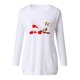 thumbnail image 4 of Tops Para Mujer Blusa Navideña Camisas de Manga Larga Otoño Tallas Grandes Casual Cuello Redondo Bolsillo Suelto Estampado Odeerbi ODB169725, 4 of 5