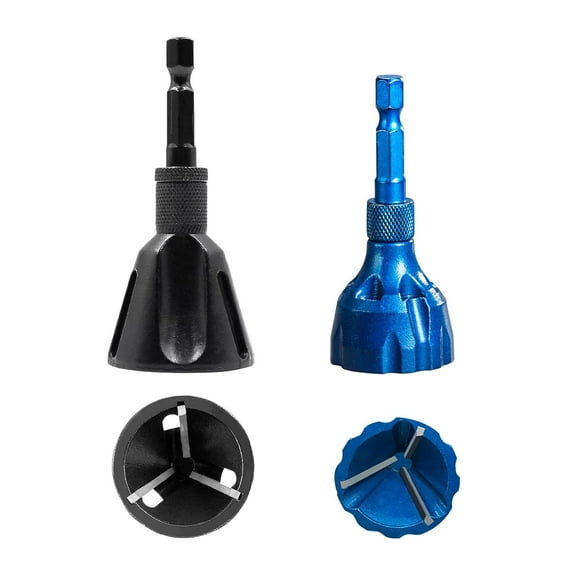 Deburring External Chamfer Tool with Carbide Blades, Hex Shank Deburring Tool, Bolt Thread Repair with Quick Release Shank