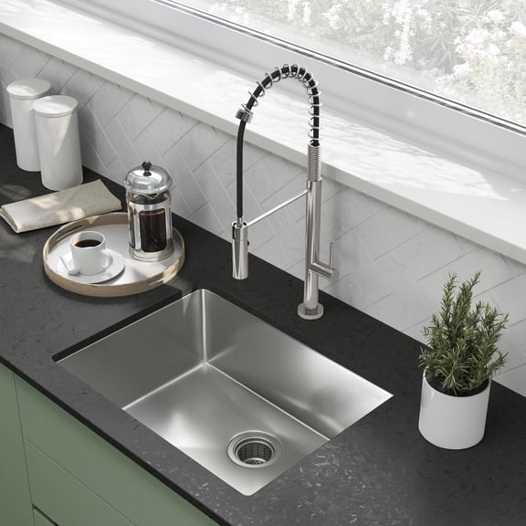 Open Box Rivage 23 x 18 Stainless Steel, Single Basin,Undermount Kitchen Sink