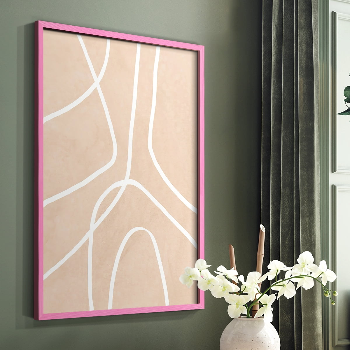 Clean Contour III in Paper Solid Wood 11 x 14 Framed Print