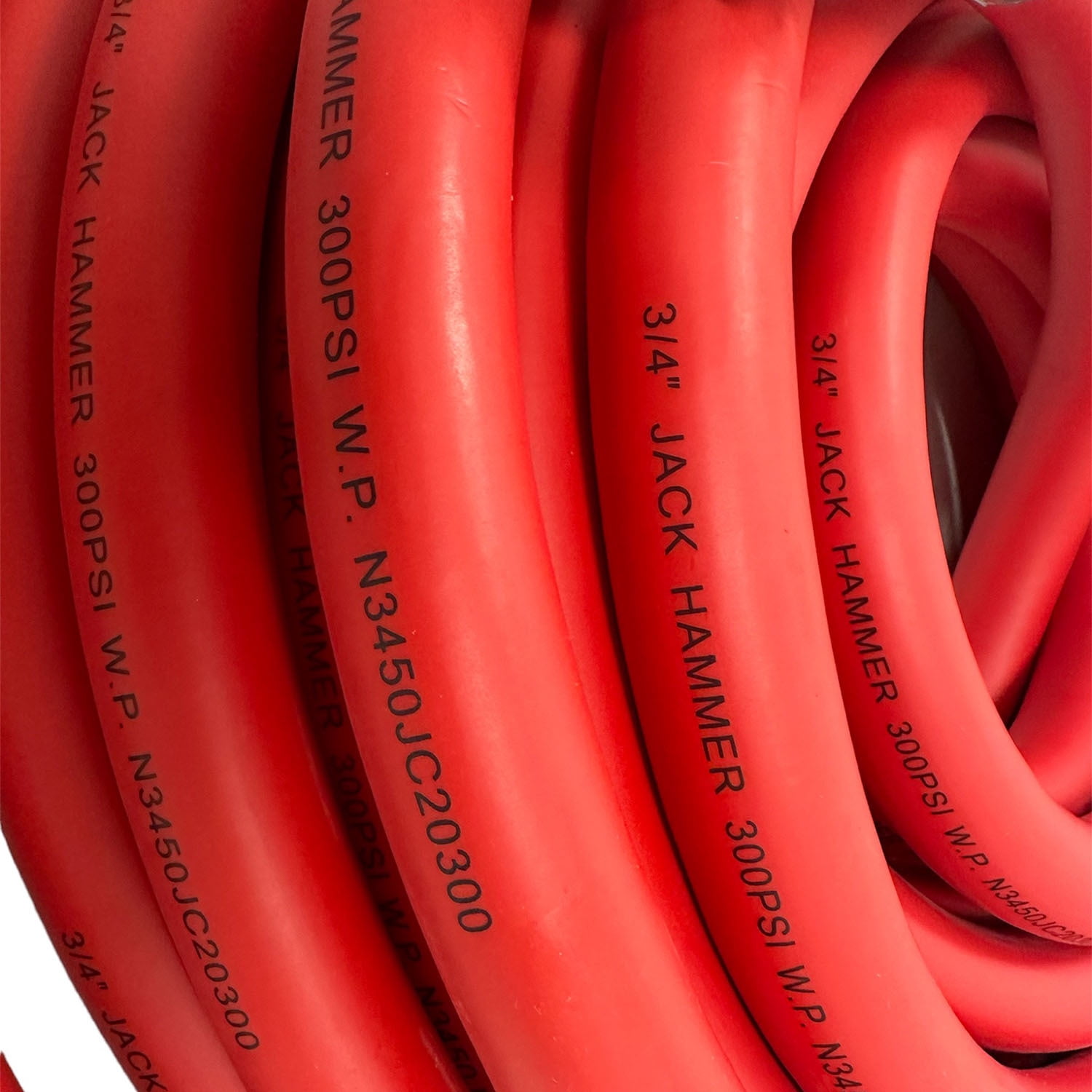 3/4" NBR Rubber Jack Hammer Air Hose, Crimped Crowfoot Chicago Coupling Fitting JackHammer Hose 50 ft
