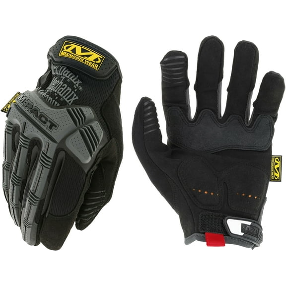 Mechanix Wear - M-Pact Glove, Black Men's Size Medium, Touchscreen Capable, TPR Impact Protection, D30 Padded Palm