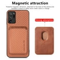 thumbnail image 3 of Cutyskin Carbon Fiber Texture PU Leather Case for Samsung Galaxy Note20, with Detachable Card Holder, Compatible Magsafe Charging, Ultra Thin Design Shockproof Phone Case for Galaxy Note20, Brown, 3 of 5