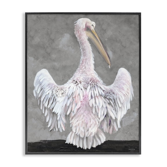 Stupell Industries Rustic Lodge Pelican Flapping Wings Black Framed Giclee Art, 16 x 20, by Stellar Design Studio