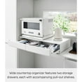 thumbnail image 2 of Yamazaki Home Countertop Drawer with Pull-Out Shelf - Wide, White, Steel, 2 of 7