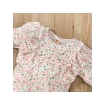 thumbnail image 4 of Seyurigaoka Baby Girls 3 Pieces Outfit, Floral Print Romper + Flare Pants + Headband, 4 of 8