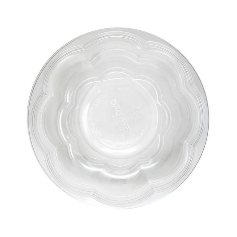 Choice 24 oz. Clear Plastic Salad Bowl with Lid - 150/Case