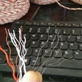 thumbnail image 2 of Flmtop 500m Electric Portable Fencing Poly Wire Rope Farm Garden Animal Enclosure Tool, 2 of 8