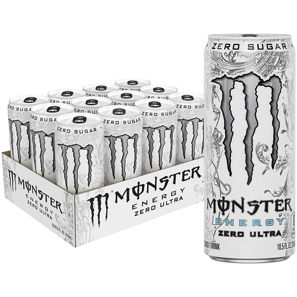 Monster Energy Zero Ultra, Sugar Free Energy Drink, 10.5 Ounce (Pack of