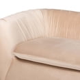 thumbnail image 5 of Baxton Studio Adanna Glam and Luxe Champagne Beige Velvet Fabric Sofa, 5 of 6