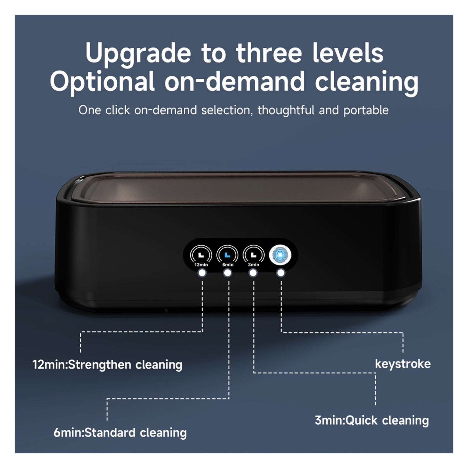 Ultrasonic Cleaner Machine Eyeglass High-Frequency Vibration Cleaning for Glasses Jewelry Denture