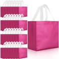 thumbnail image 1 of Bolsa de mano Eccliy, 80 unidades, rosa intenso, 31 x 28 x 12 cm, reutilizable, 1 of 6