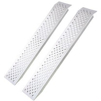 Aluminum Shed Ramps 2PC 4FT 880 Lbs Capacity Outdoor Loading for Shed Curb Steps Stairs - Versatile Aluminum Ramp Set for Golf Carts, Bicycles, Motorcycles, Lawn Mowers, 47.2" Length