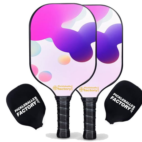 Pickleball Factory PB00011-5-C Best Pickleball Set - Irregular Shape Pickleball Paddles Near Me, Used Pickleball Paddle for Sale, Carbonfiber Graphite