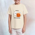 thumbnail image 6 of CAUYDY Toddler Pajama Girls Halloween Short Sleeve Top Sleepwear Cute Pumpkin Ghost Print Kids Loungewear Sizes 1-2 Years, 6 of 6