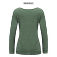 thumbnail image 6 of Nlife Women Front Knotted V Neck Long Sleeve Solid Color Top, 6 of 7