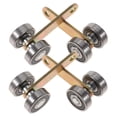 thumbnail image 3 of SHOWERORO 4Pcs High Precision 2 Wheel Trolley Assembly with Solid Bearings for Door Sliding, 3 of 6