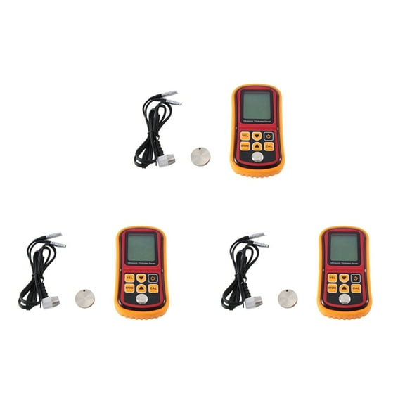3X Ultrasonic Thickness Gauge GM100 1.2-225mm(Steel) Digital LCD Ultrasonic Thickness Meter Tester Gauge 0.1mm