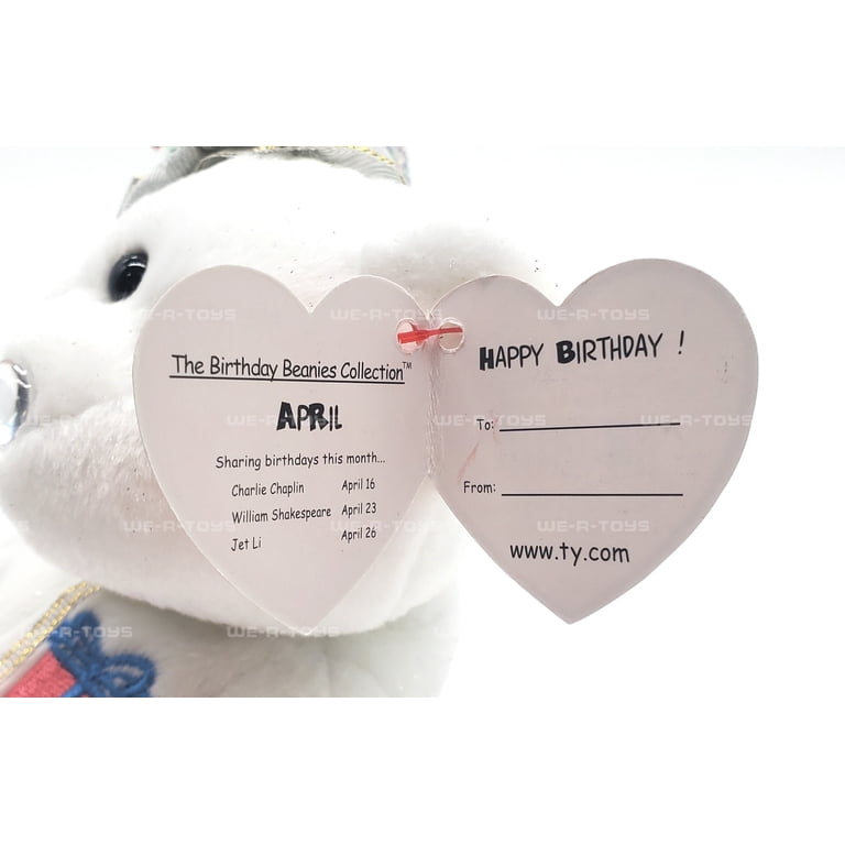 Ty Beanie Babies: April Birthday Teddy Bear with Hat | Stuffed