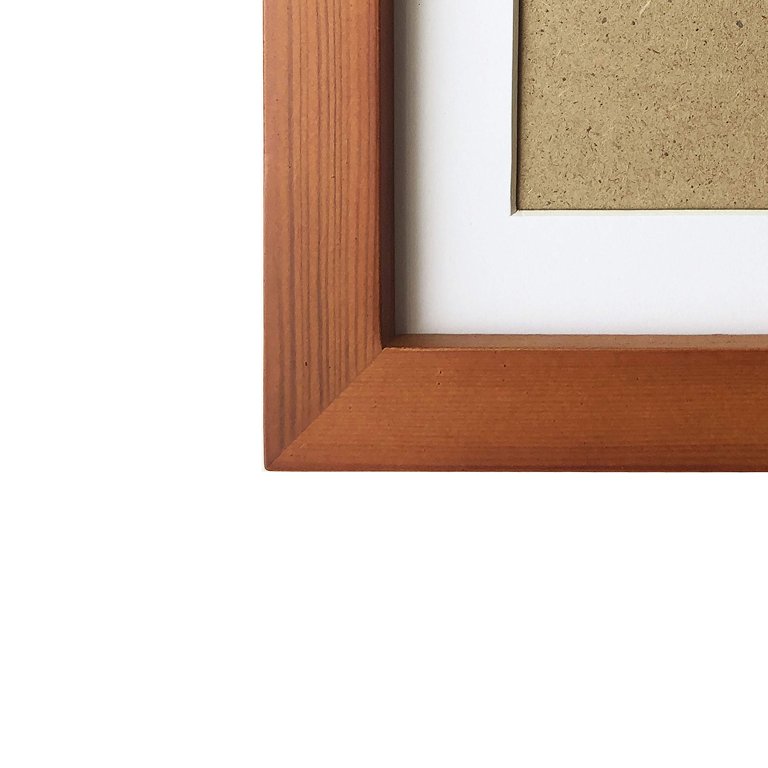 6x6 Picture Frames with 4x4 Opening Mat. Brown 6x6 Square Photo Frame.  Solid Wood, Cover is Plastic Panel（not Glass）The Protective Film Must to be  Removed. , The Table or The Wall. 