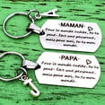 thumbnail image 2 of French Parent Gifts Mom Dad Keychain Gifts for Thanksgiving Father's Day Mother's Day Christmas Gifts for Mom and DadMAMAN Gao Jinjia LED, 2 of 2