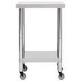 thumbnail image 2 of vidaXL Kitchen Work Table with Wheels 60x60x85 cm Stainless Steel, 2 of 5