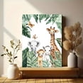 thumbnail image 6 of Cute Safari Animals Watercolor Wall Art Canvas Print， Suitable for Living Room， Bedroom， Nursery， Kids Room， Playroom Decoration, 6 of 8