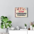 thumbnail image 6 of Inspirational Wall Art Stop Comparing Yourself Motivational Print Ready to Hang Artwork Unframed, 6 of 7