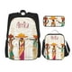 thumbnail image 1 of Disketp Black African Woman Mochila Estampada de Gran Capacidad con Lonchera y Estuche, Set de 3 Piezas para Estudiantes, 1 of 7