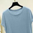 thumbnail image 6 of ClodeEU Women's Modal Crewneck Sleeveless Pullover T Shirt ,Solid Color Casual Layering Tee for Home Light Blue,Womens Plus XXL, 6 of 6