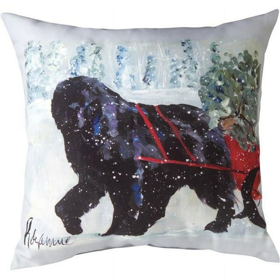 18 x 18 in. Pet Love Newfoundland Outdoor Pillow