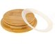 thumbnail image 5 of Tapas decorativas de bambú, tapa creativa de madera de silicona a prueba de polvo para taza, 4 piezas (10 cm/3,94 ''), 5 of 5