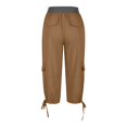 thumbnail image 3 of Pantalon Capri Cargo pour Femmes Été Décontracté Plein Air Actif Randonnée Capris Cargos avec Multiples Poches, 3 of 8