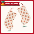 thumbnail image 2 of Salouo Orange Peach Print Christmas Decorations Stockings 1 Pack 18'' Xmas Stockings Holiday Stocking Personalized Farmhouse Decor for Home Family Party Tree, 2 of 7