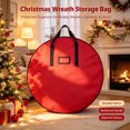 thumbnail image 3 of Christmas Wreath Storage Bag 29 inch with Zippered Opening, Carry Handles and Storage Pocket, Round Wreath Storage Container for Christmas Wreaths, Garlands and Seasonal Door Decorations, 3 of 6