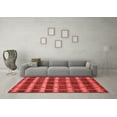 thumbnail image 3 of Ahgly Company Indoor Round Abstract Red Contemporary Area Rugs, 7' Round, 3 of 4