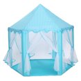 thumbnail image 4 of Carpas Castle Princess para niños, carpas hexagonales de PVC reforzadas con gran espacio, plegables, con diseño de malla, para patio trasero, 4 of 8