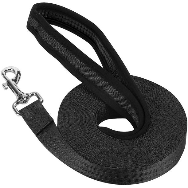 Correa de plomo para entrenamiento de perros, correa de perro de línea larga de nailon de 10 m/32 pies para entrenamiento de seguimiento de mascotas correa de plomo de obediencia (negro)
