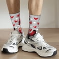 thumbnail image 6 of KLL Buffalo Plaid Love And Gnome Print Cool Socks Men's Women's Crew Socks Funny Crazy Novelty Stockings, 6 of 6