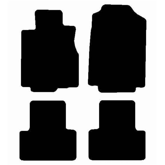 Auto Mats and Accessories 4 Piece Set Custom Carpeted Floor Mats Compatible with 2012-2016 Honda CR-V (Black) Made in the USA