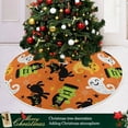 thumbnail image 6 of FMSHPON Halloween Monster Spooky Cats Xmas Christmas Tree Skirt Stand Mat for Holiday Party Decoration Indoor Outdoor 36 inches, 6 of 6