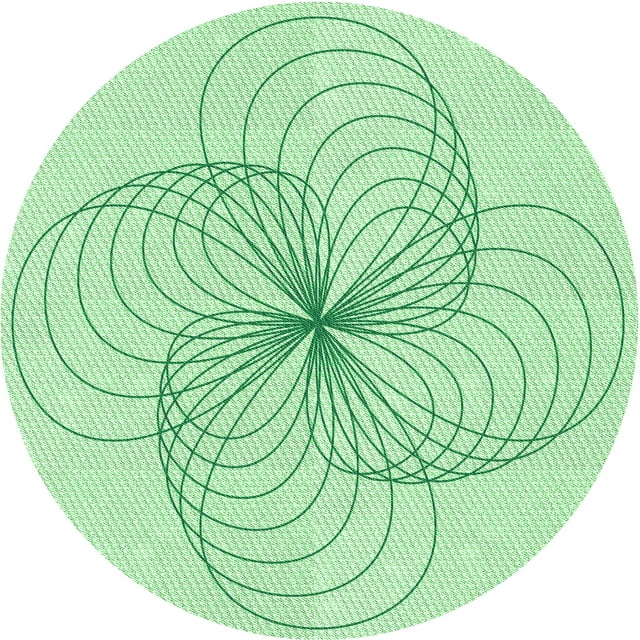 Ahgly Company Tapis d'Intérieur Rond Lavable en Machine Vert Menthe Transitionnel, 4 Pieds Rond