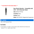 thumbnail image 2 of Rear Shock Absorber - Compatible with 2015 - 2019 Chevy Tahoe 2016 2017 2018, 2 of 2
