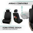 thumbnail image 6 of FH Group 3 Rows Universal Fit Faux Leather Car Seat Covers for SUV Sedan, Airbag Compatible, Split Bench w/ Free Air Freshener - 7 Seaters Black, 6 of 8