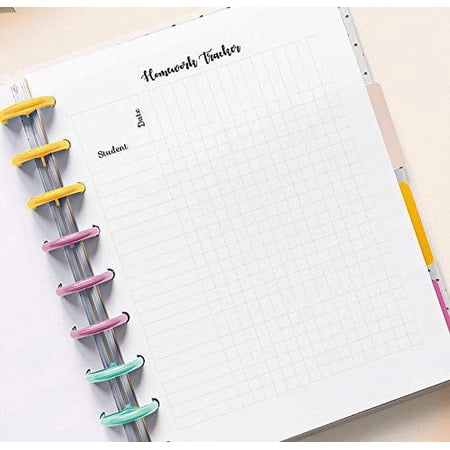 Homework Tracker for 11 Disc Planners