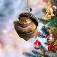 thumbnail image 6 of HCBY Sleeping Forest Animals in Acorn Christmas Ornament, Acrylic Hanging Pendant, Unique Animal Theme Tree Decor, Holiday Gift for Nature Lovers(H,3.1"), 6 of 6