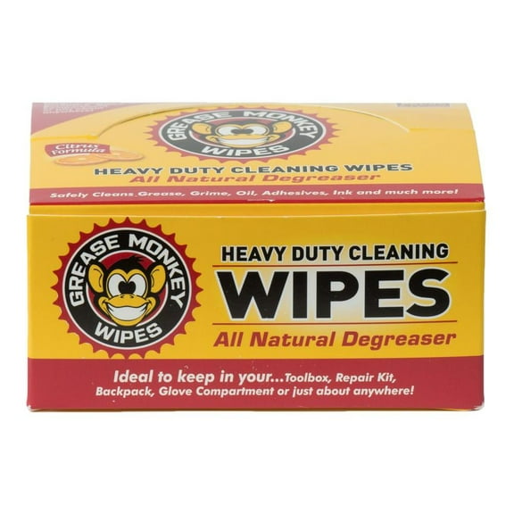 Grease Monkey Wipes 24 Count Box White Onesize